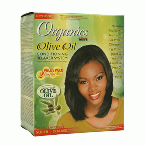 Africa's Best Olive Oil Conditioning No-Lye Relaxer Super (Value Pack 2kits)